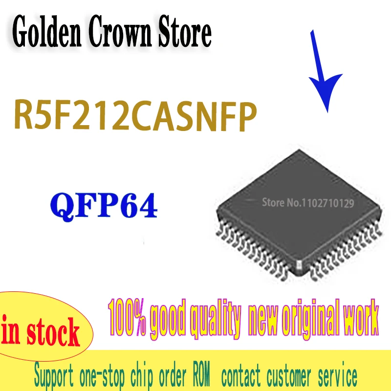 IC 칩셋 정품 재고, R5F212CASNFP, R5F212, QFP64, 고품질, 신제품, 1 ~ 10PCs/로트