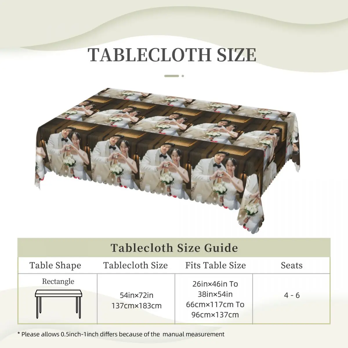 Lovely Runner K-drama Byeon Woo Seok Custom Rectangular Tablecloth Waterproof Table Cover for Festival Decorations Table Cloth