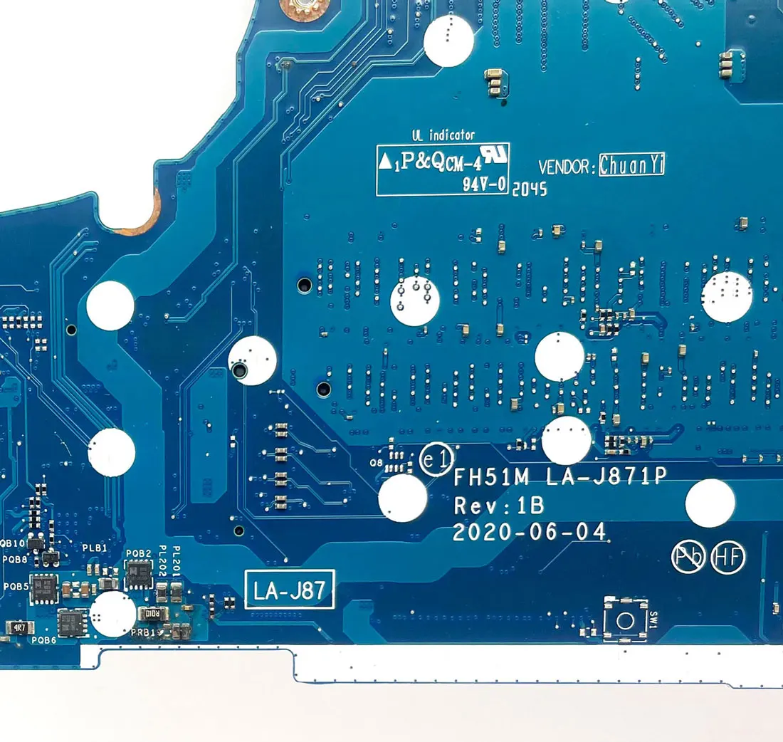 FH51M LA-J871P for Acer Nitro 5 AN515-55 AN517-52 Laptop Motherboard with i5-10300H i7-10750H CPU GTX1650/1650Ti GPU DDR4 Tested