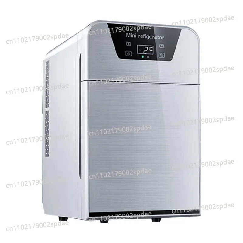 20L Double Door Portable Mini Fridge Freezer Dual Voltage Home Car Hotel Combined Refrigerator Cooler