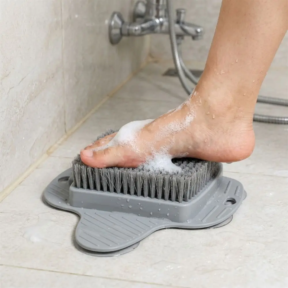 Non-Slip Suction Cups Foot Scrubbing Brush Dead Skin Removal Hanging Design Foot Scrubber Mat Callus Removal Foot Callus Remover