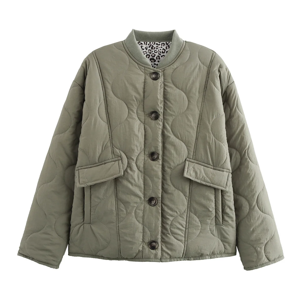 Fashion Women's Parkas Coat Outwear Casual Loose Long Sleeve Coat with Button 2025 Autumn Warm Jackets High Street Streetwear