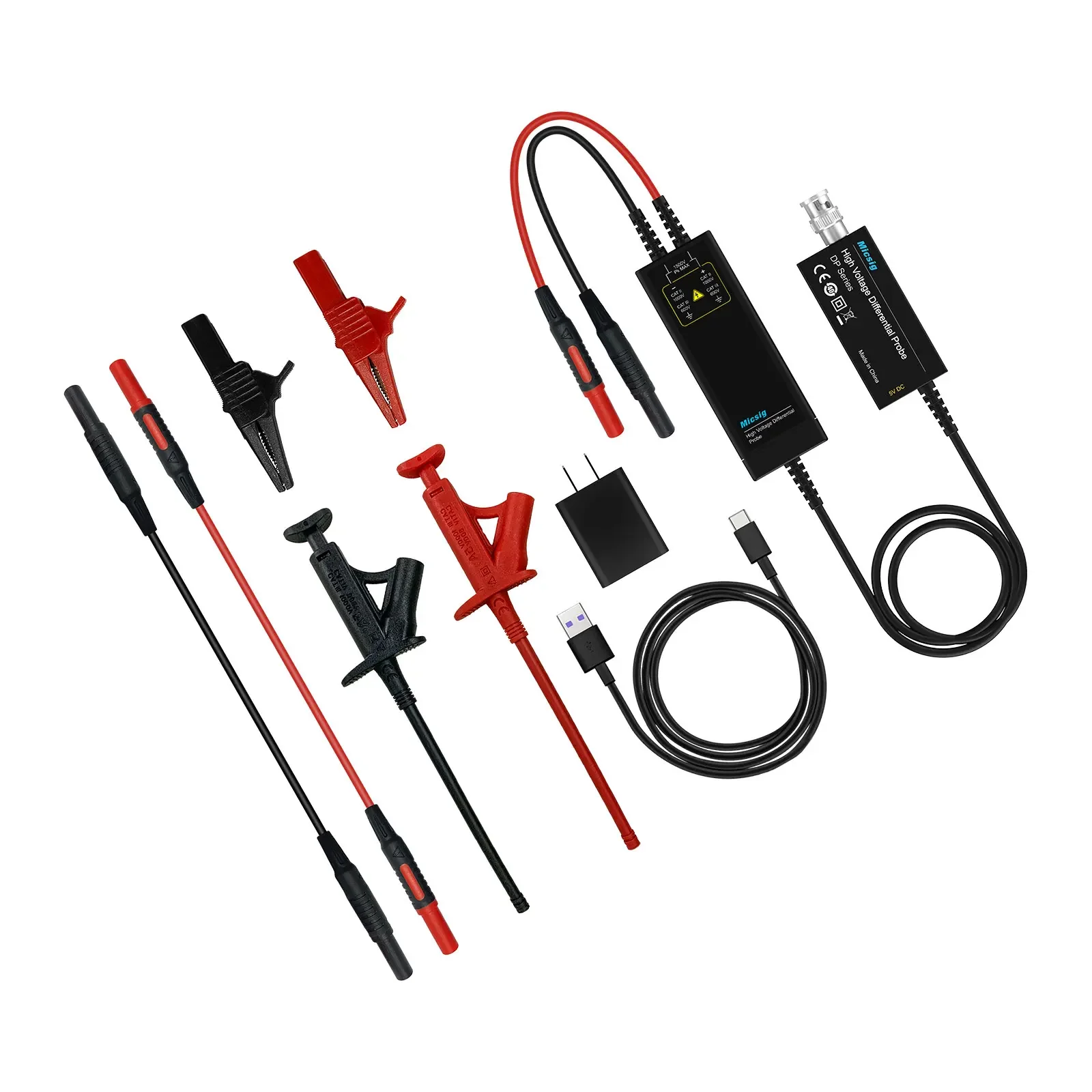 Micsig DP1500 High Voltage Differential Probe W/ 100MHz Bandwidth & 1500V MAX Differential Voltage