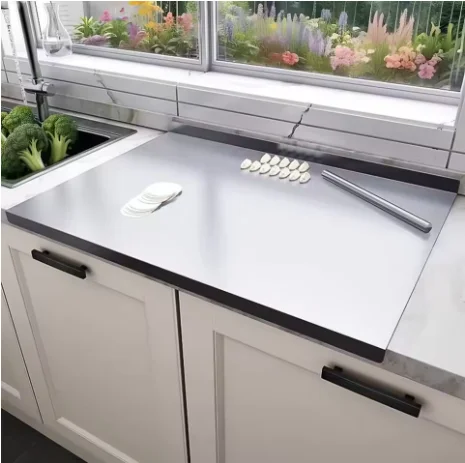 Stainless Steel Cutting Board Rolled Panel Double-sided Anti-mildew Super Thick Family Kitchen Large Cutting Board