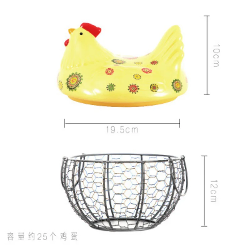 Imagem -06 - Europeu Metal Oco Cesta de Armazenamento Cesta de Jóias Caixa de Cosméticos Cerâmica Fruta de Frango Pão Batata Alho Recipiente