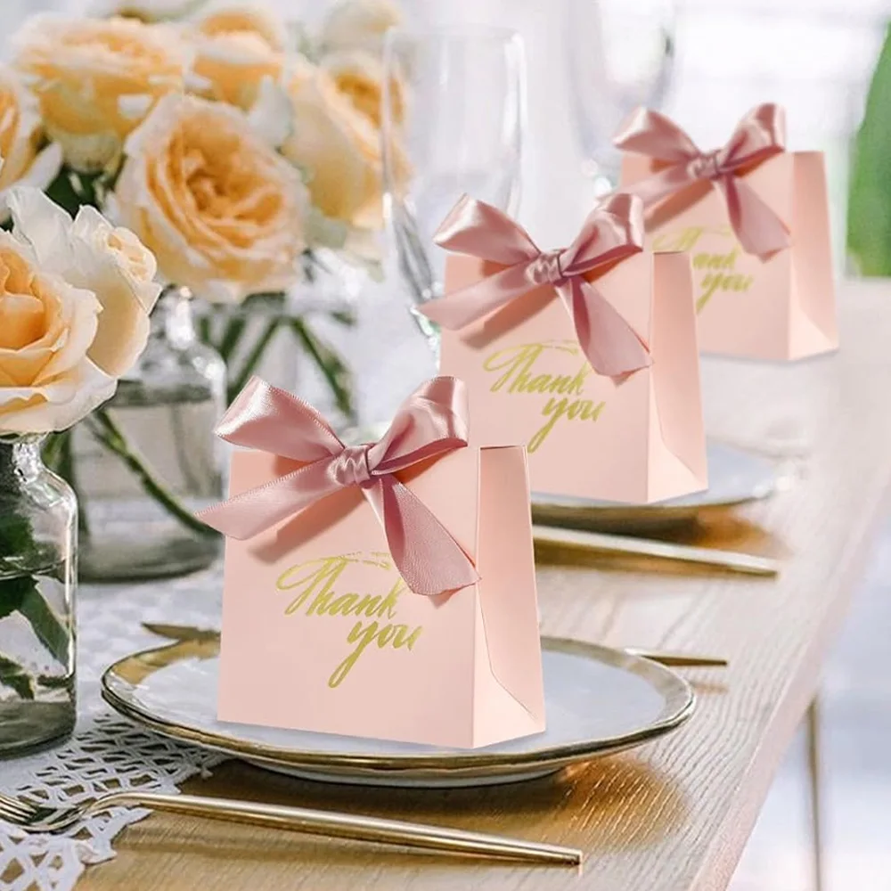 

Thank You Favor Christmas Wedding Birthday Party Custom Logo Printed Craft Paper Bag Candy Cosmetic Flowers Perfume Packaging