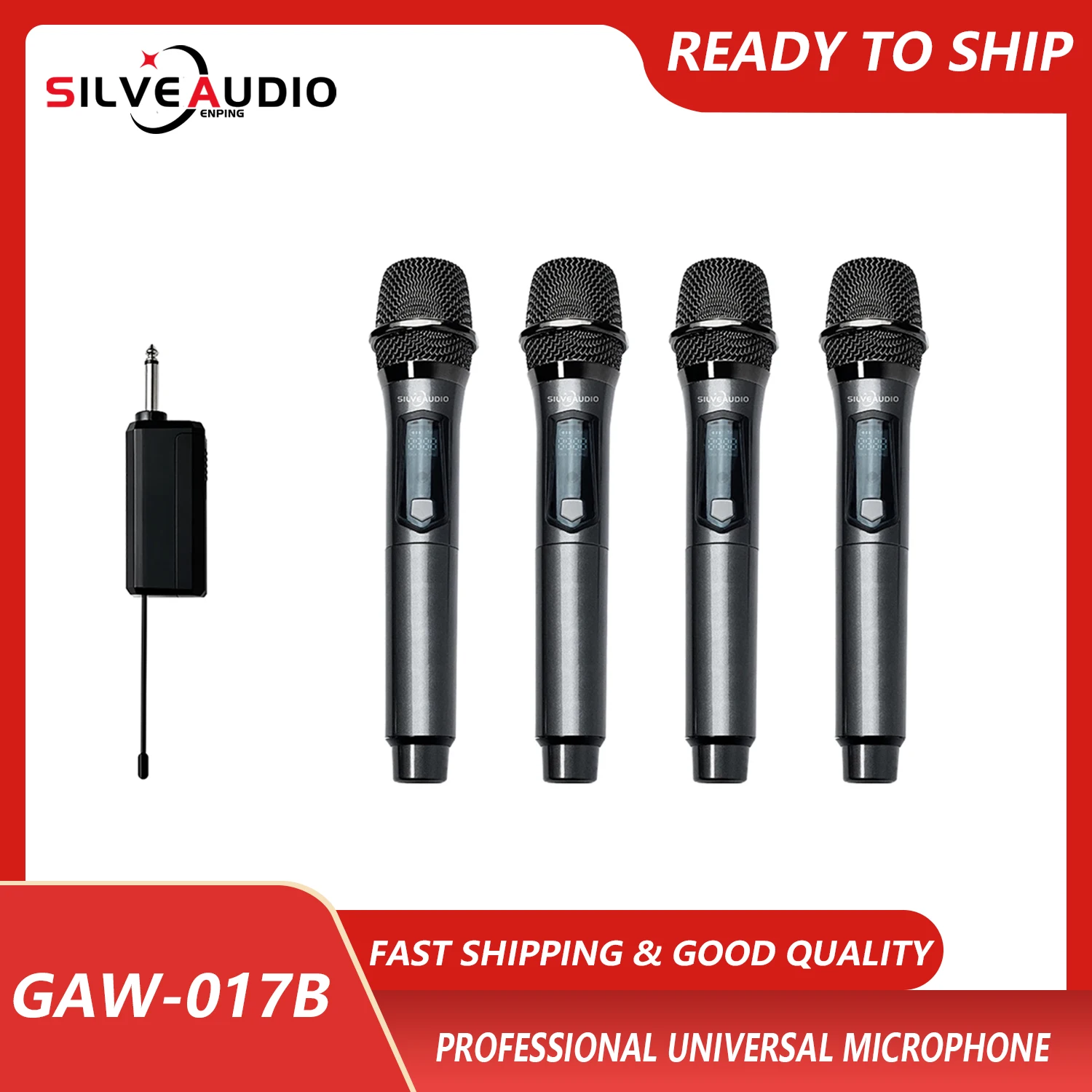 

GAW-017B Professional UHF Wireless Handheld Microphone With Portable Receiver for home karaoke church speeches performances