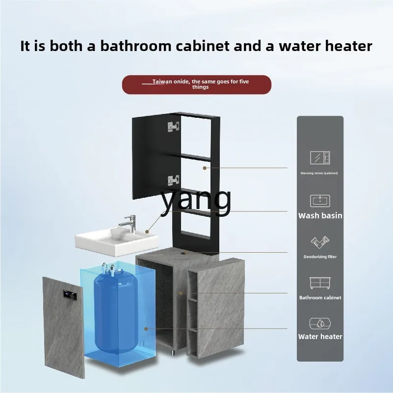 CX aquecedor de água integrado pequeno apartamento armário de banheiro aquecedor de água elétrico doméstico sem parede