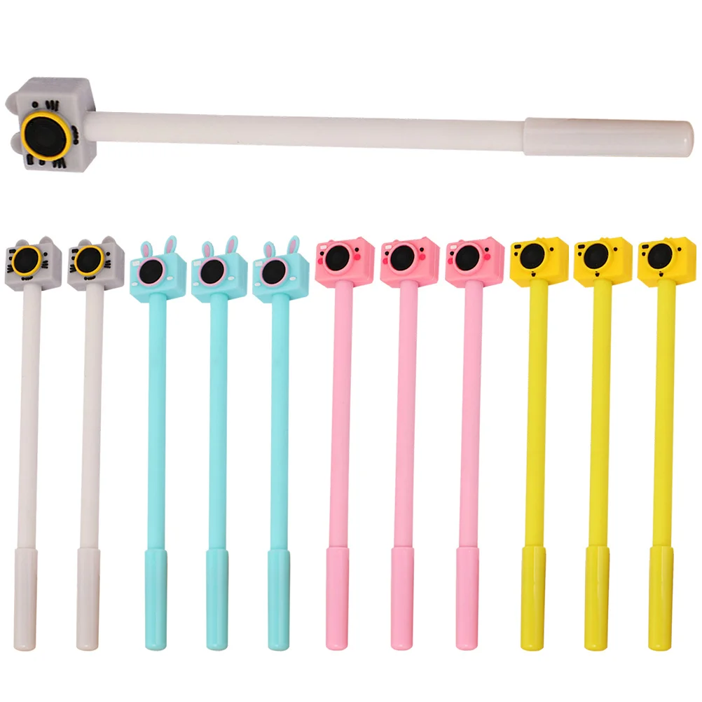 

12Pcs Adorable Gel Pens for Unique Design Writing Pens Smooth Flow Stationery Prize Gifts Student Accessories