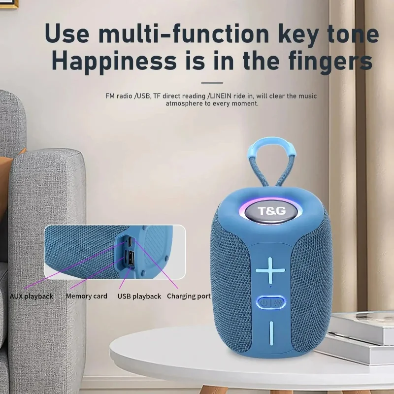 Portable Caixa De Som Bluetooth Speaker Wireless TWS Waterproof Sound Column Mini Bass Subwoofer AUX TF FM Loudspeaker Sound Box