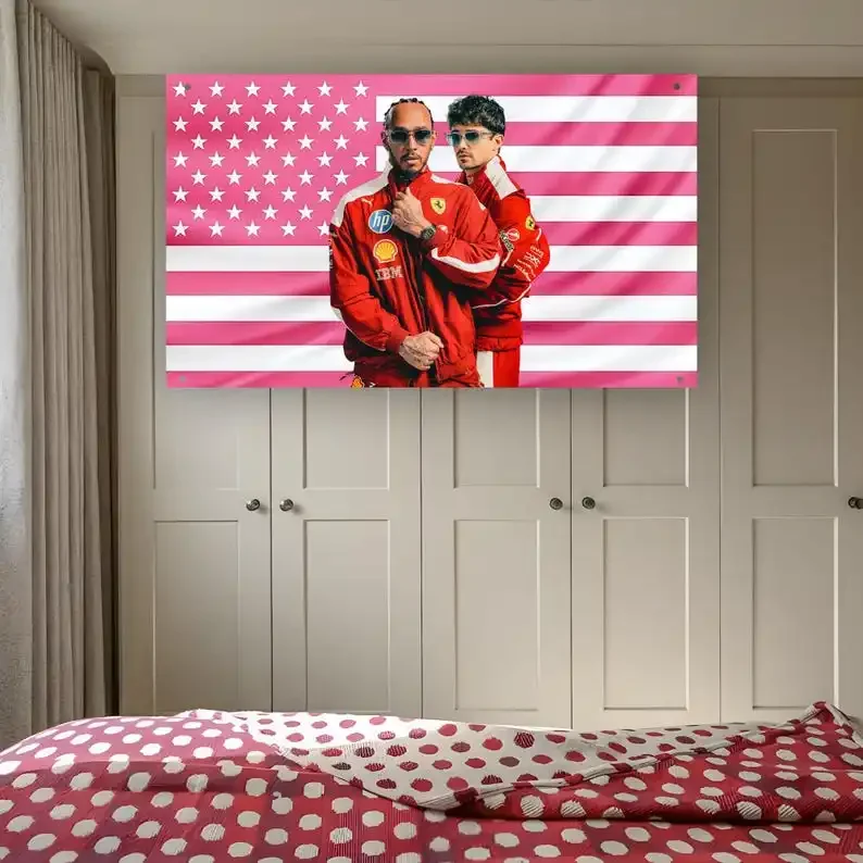 L-LeclercS American Flag H-HamiltonS Tapestry Outdoor Decor Flaga Barber Shop Bedroom Decoration Garage Flags Advertising Room