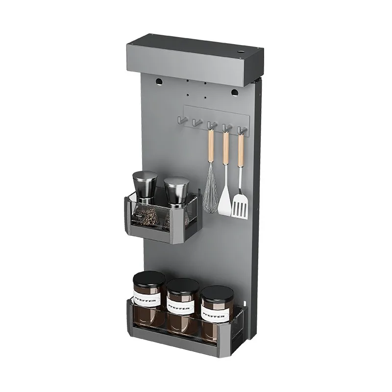 Electric vertical storage rack Up and down telescopic lift seasoning rack y y