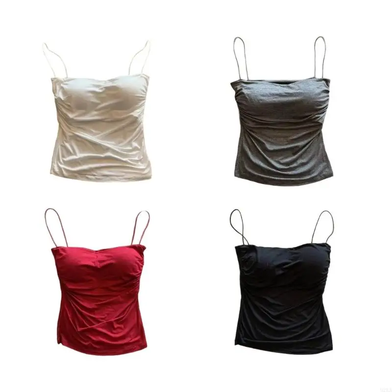 2025 New Padded Top Summer Camisole Sleeveless Crop Tops Trendy Going Out Tops