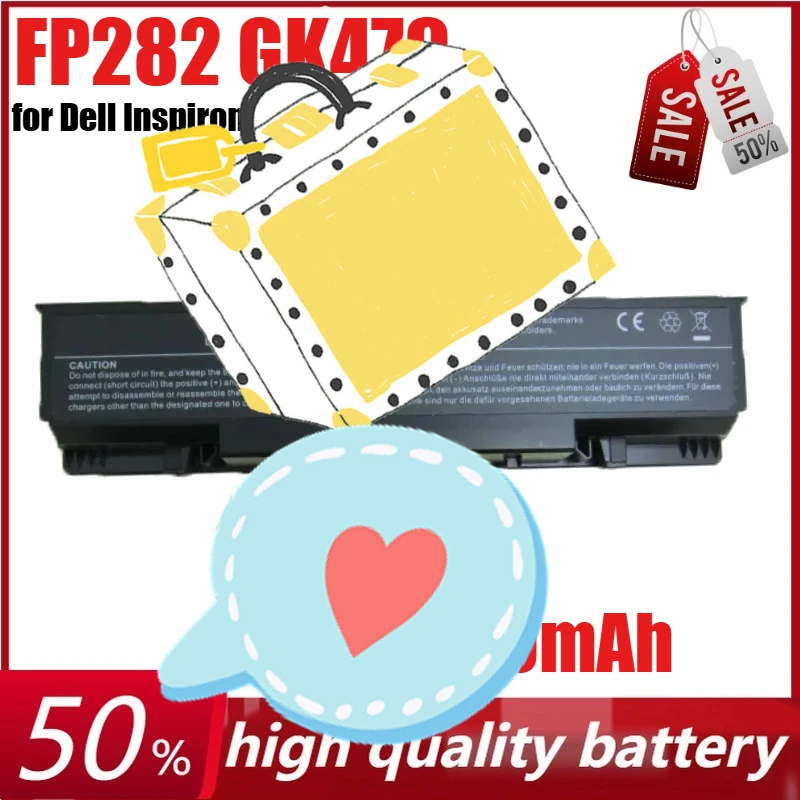 

FP282 GK479 11.1V 5200mAh Laptop Battery for Dell Inspiron 1720 1721 1520 1521 Vostro 1500 1700 Series Notebook