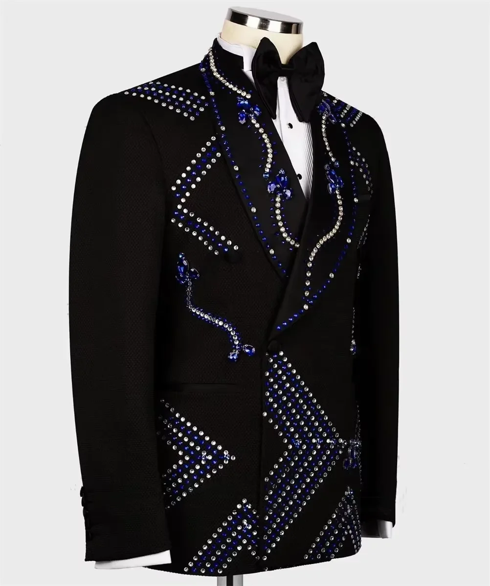 Luxury Men's Black Suits 2 Pie - Men'S Grooming For Wedding recension och pris