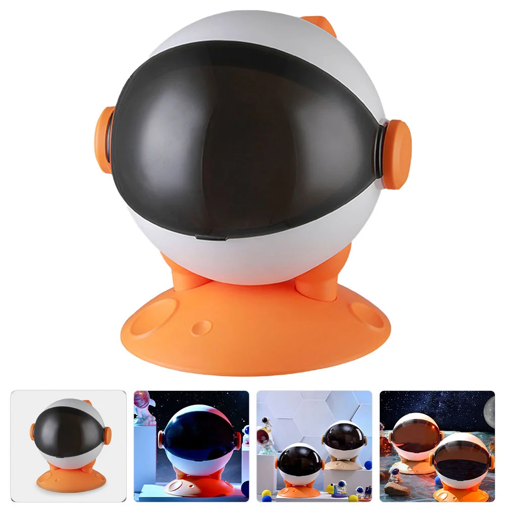 

Astronaut Desktop Trash Can Lid Mini Garbage Storage Bucket Creative Small Cartoon Bin Office Bedroom Living Room