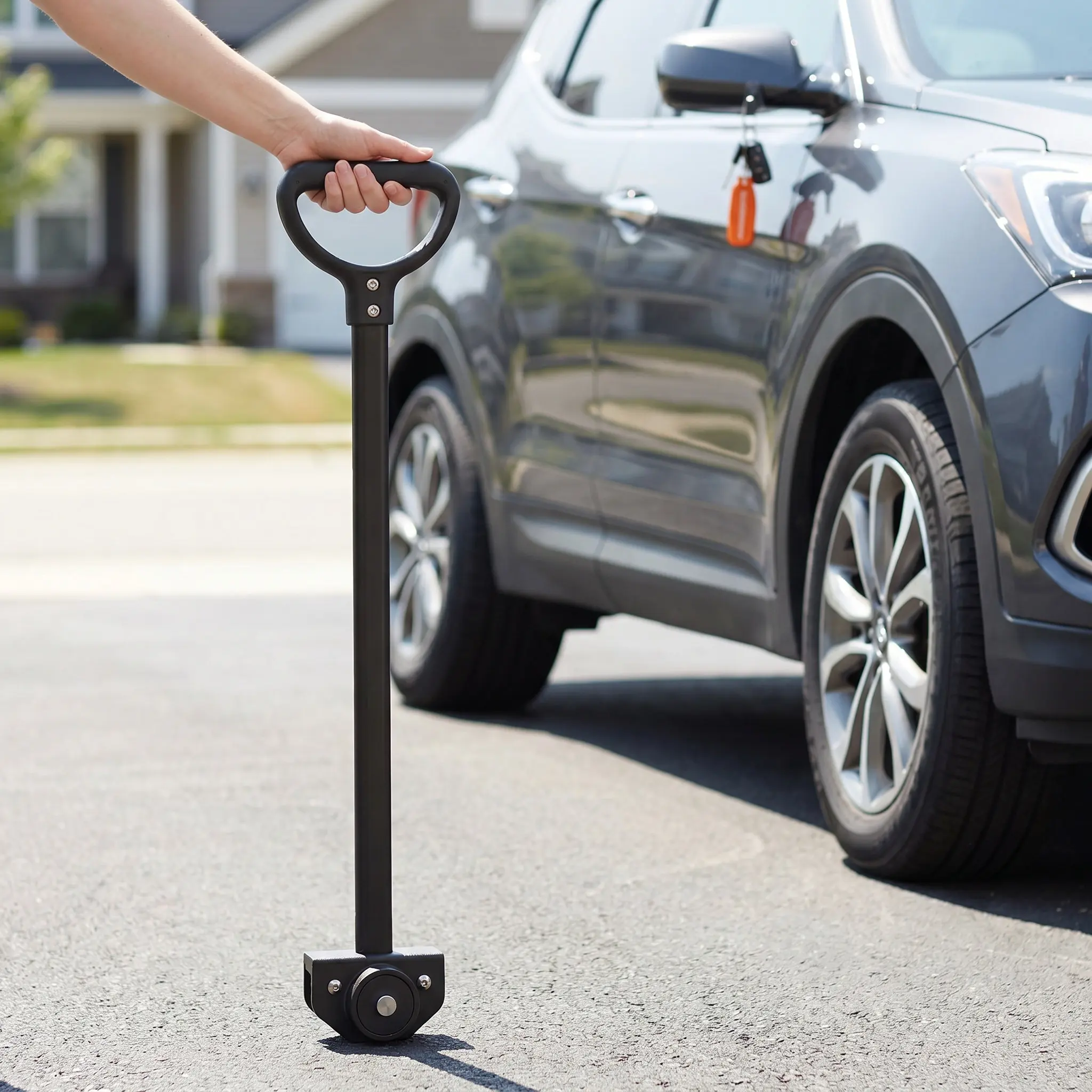 Universal Folding Wagon Pull Handle Replacement 23 Half Set Black Plastic Outdoor Camping Folding Cart Handle Beach Garden