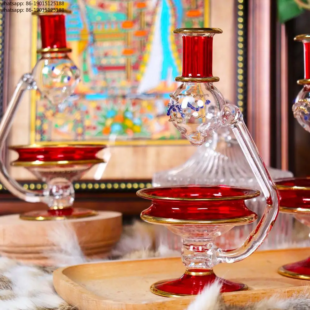 

Египетские характеристики, бутылка ручной работы со вкусом 14 см, стеклянное ювелирное украшение, свеча, диффузор для ароматерапии, ювелирные изделия