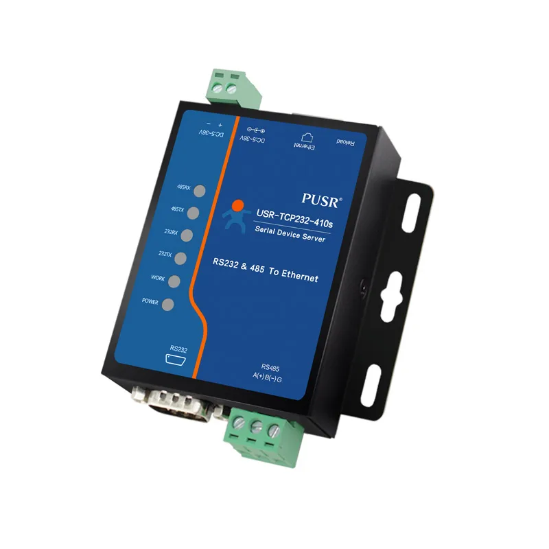 Шлюз PUSR Modbus RTU к Modbus TCP Modbus Последовательный RS232 RS485 к Ethernet с Edge Computing MQTT/SSL USR-TCP232-410S-H7
