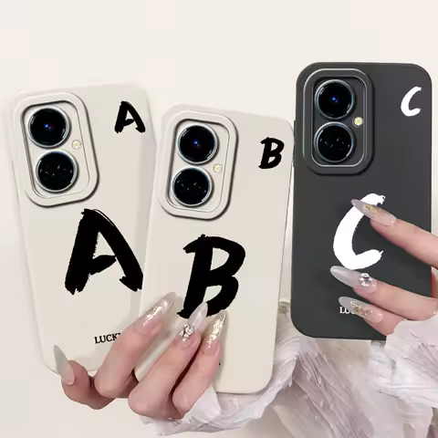 For Tecno Camon 19 Pro 5G Case CI7n Fashion Lucky Letters Cover Soft Silicone Case For Tecno Camon 19 Neo CH6i Camon19 Pro Shell