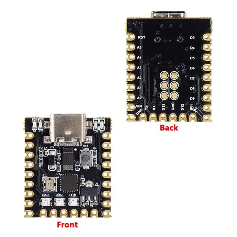 DT51 Atmega328P Development Board, for Arduino for Nano SuperMini Type-C CH340 Serial Port, 16MHz CPU, 5V/3.3V Output, 1A Max