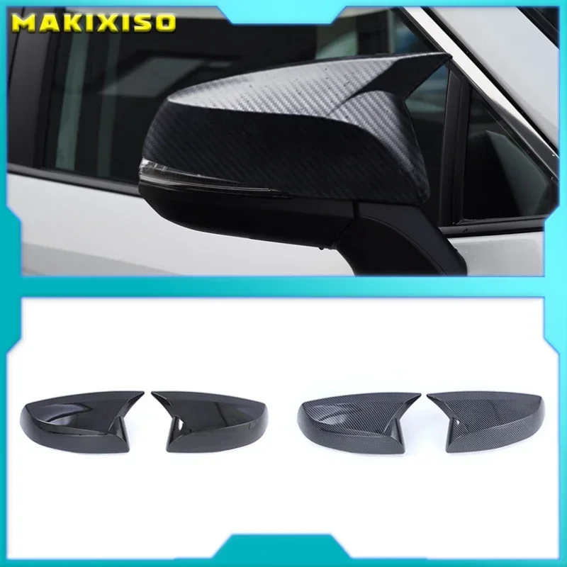 

For Toyota Sienna 2021 2022 Car ABS Carbon Fiber Side Rearview Mirror Cover Trim Sticker for Rav4 2019+ Accessories