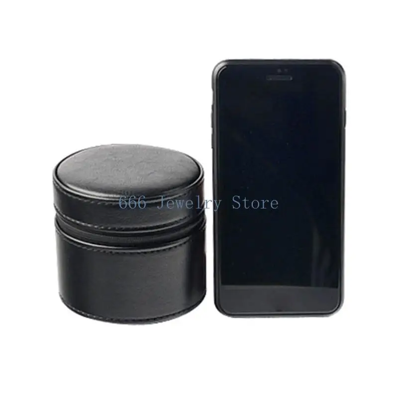 

F2TD Women Single Watch Storage Box Protective Watch Storage Holder Portable Watch Organizer Travel Use Zippers Watch Case