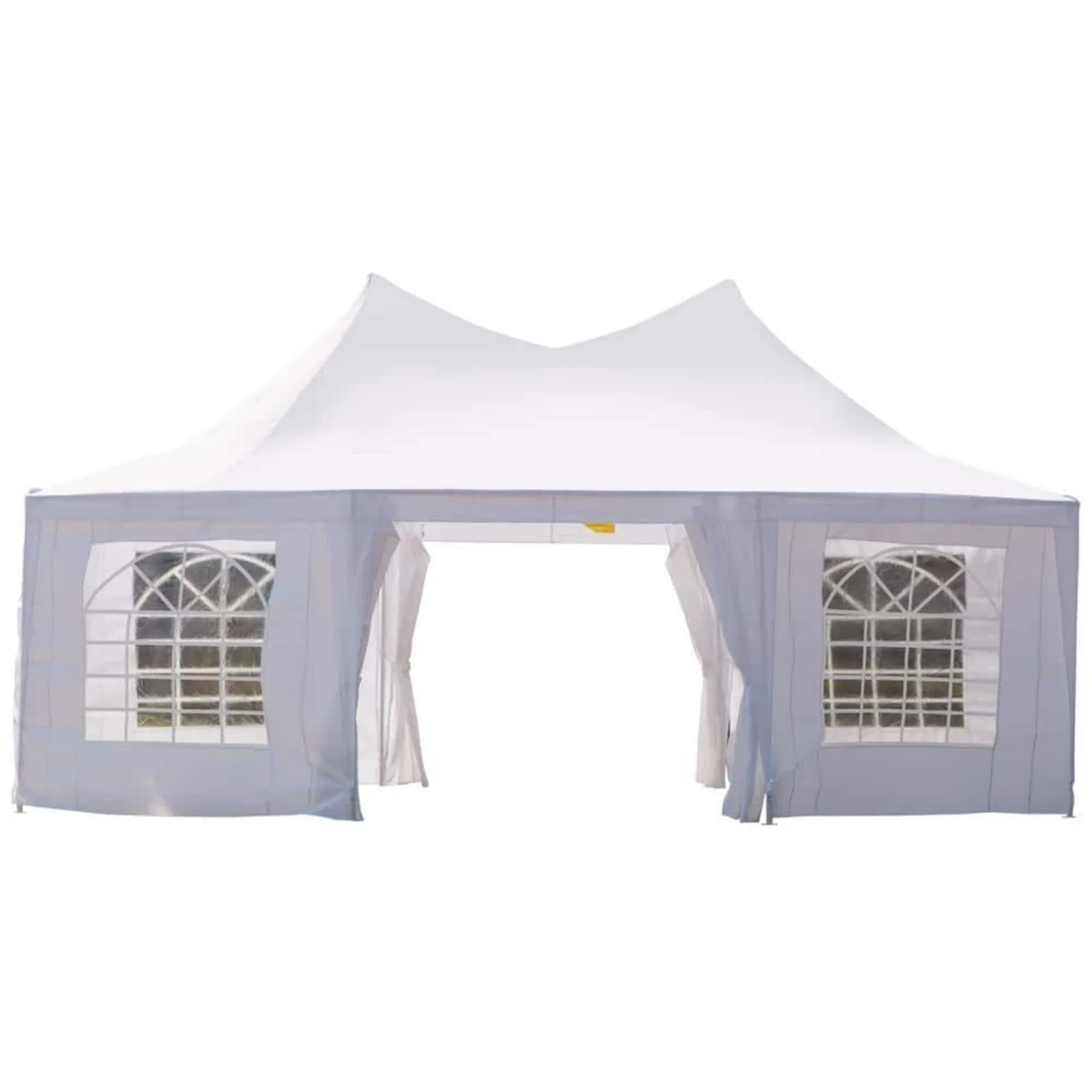 

US 22 ft. x 16 ft. Large White UV Resistant Octagonal 8-Wall Party Canopy Gazebo Tent with Removable Side Walls