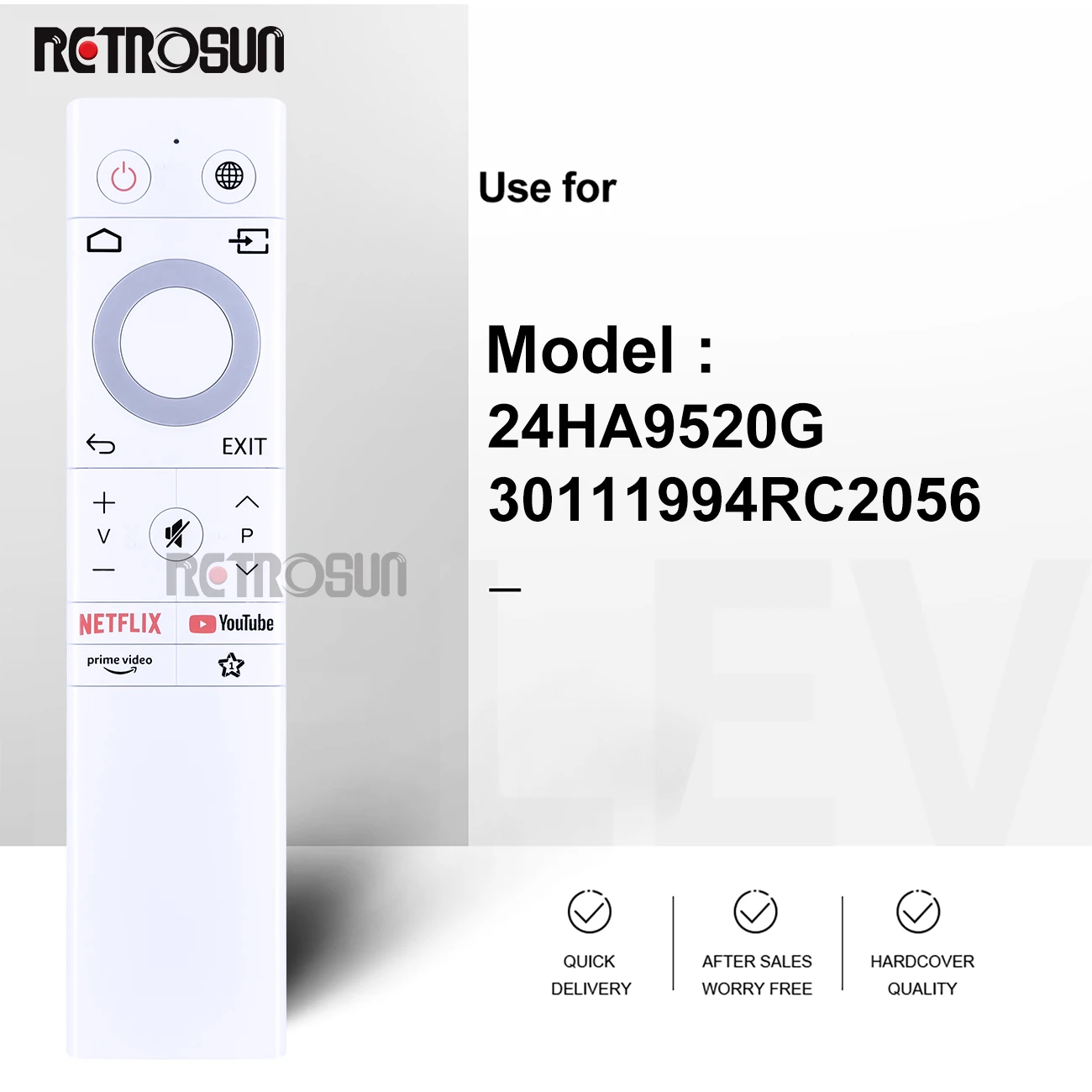 جهاز تحكم عن بعد جديد لـ Vestel 24HA9520G 30111994 تلفزيون RC2056 Ekran HD Ready Smart Stream Android