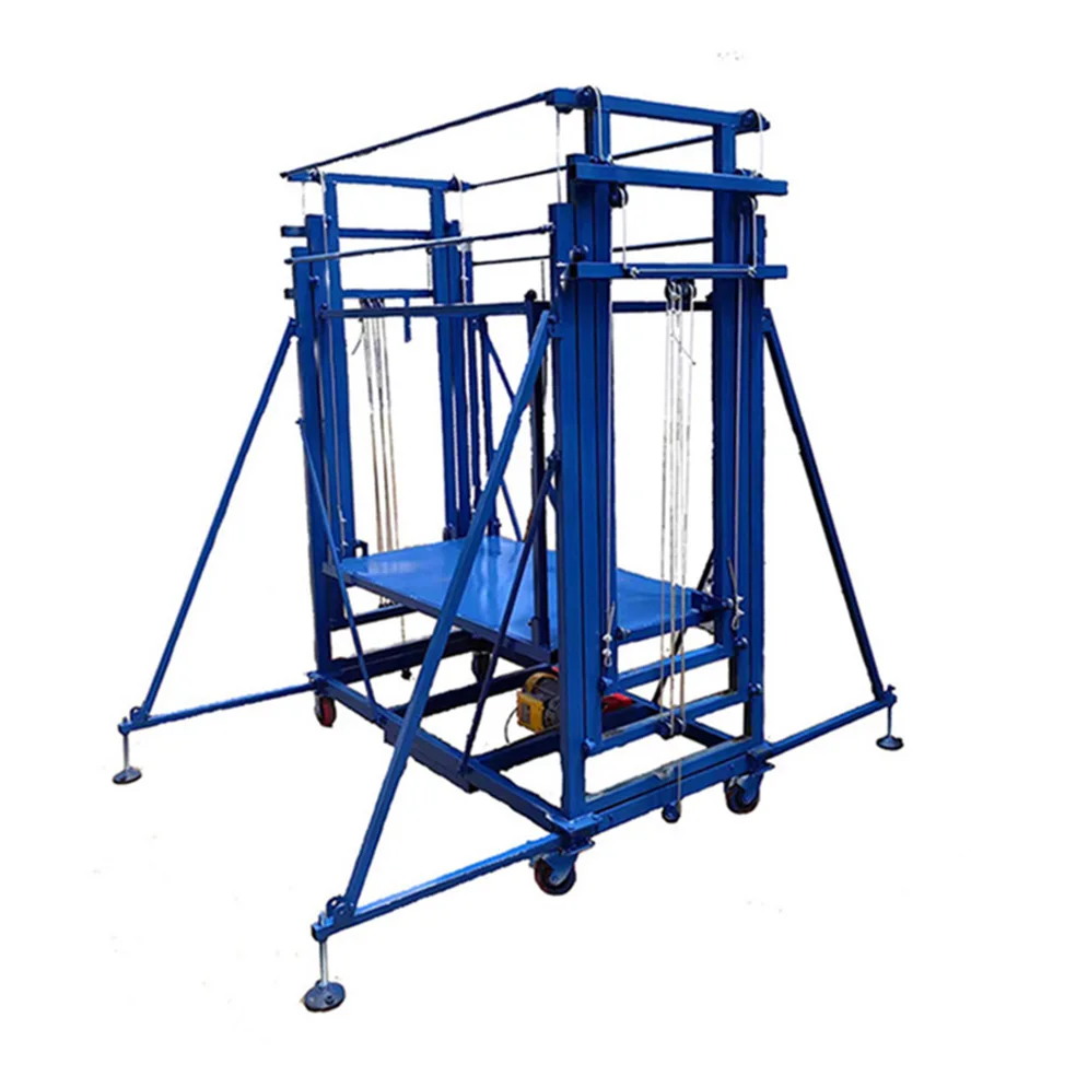 Electric Steel Scaffolding Lift for Construction & Renovation with Motor High Efficiency 500kg Capacity Maximum Safety Stability