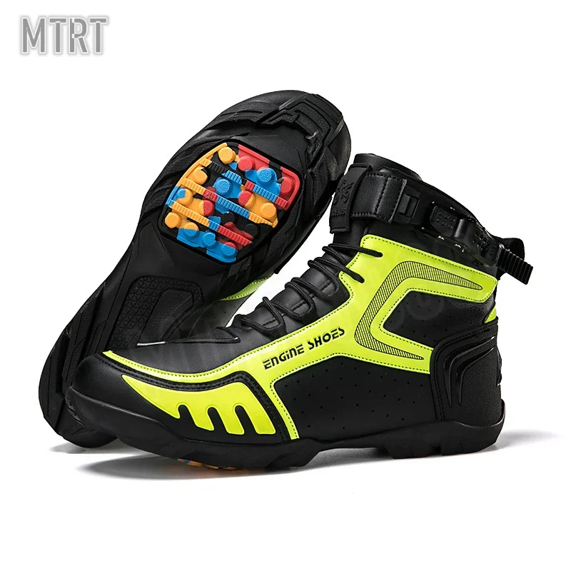 Off-road Riding Shoes Protection Bike Boots for Couples Men Sports Shoes for Professional Racers Motorcycle Shoes Moto equipment