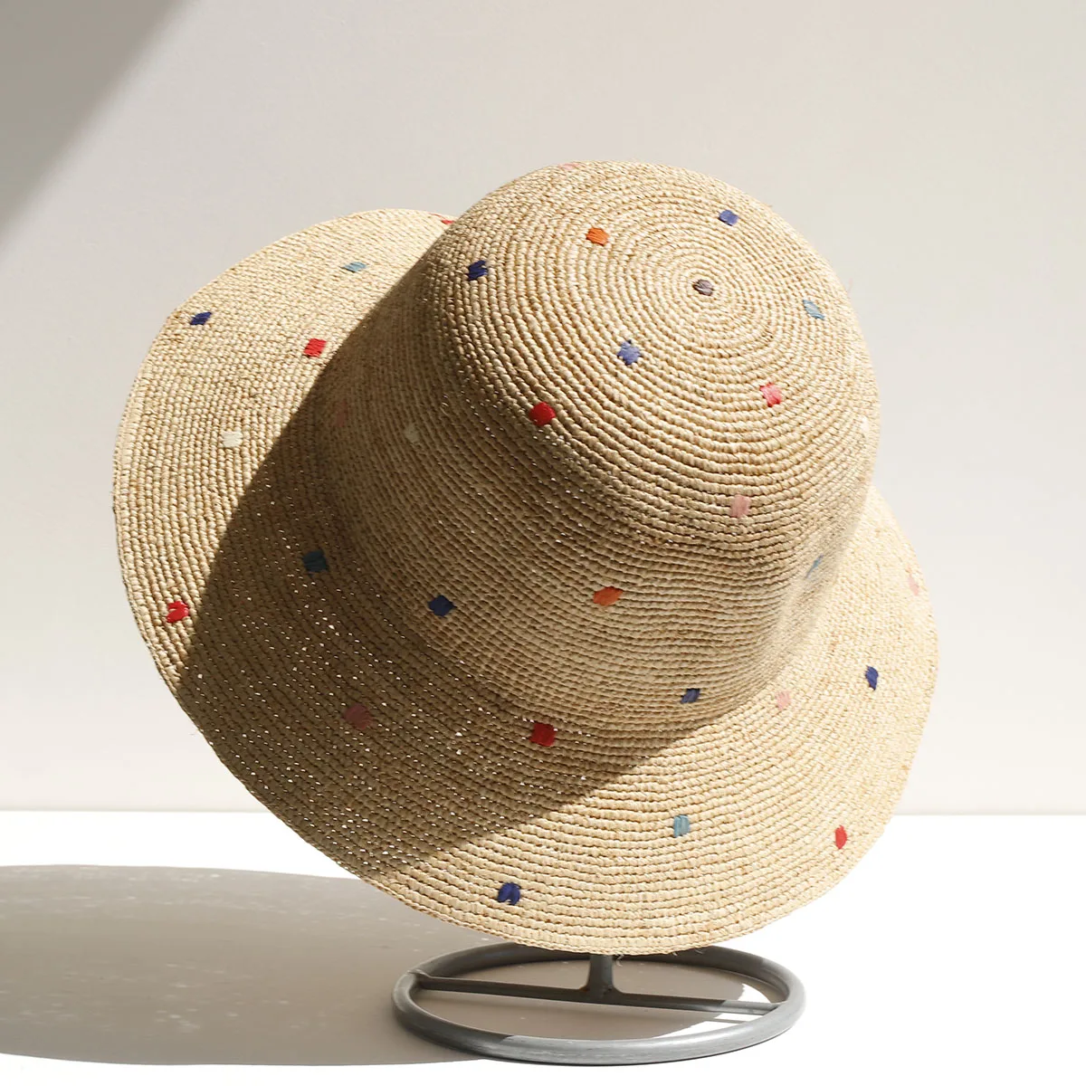 2026 NEUER Raffia-Strohhut für Damen, Sommer-Version des Sonnenschutzhutes mit breiter Krempe, Strand- und Urlaubshut, faltbar – Detail 4