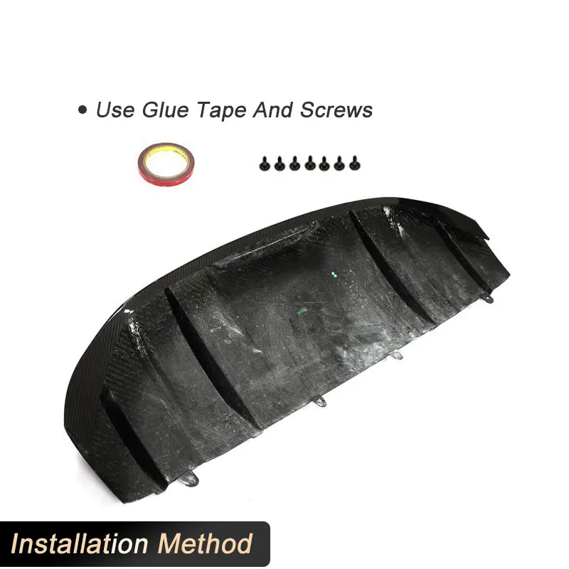 Prepreg Dry Carbon Car Rear Bumper Diffuser Lip Spoiler for Porsche Taycan 9J1 Standard 2019 2020 Racing Rear Lip Apron Body Kit