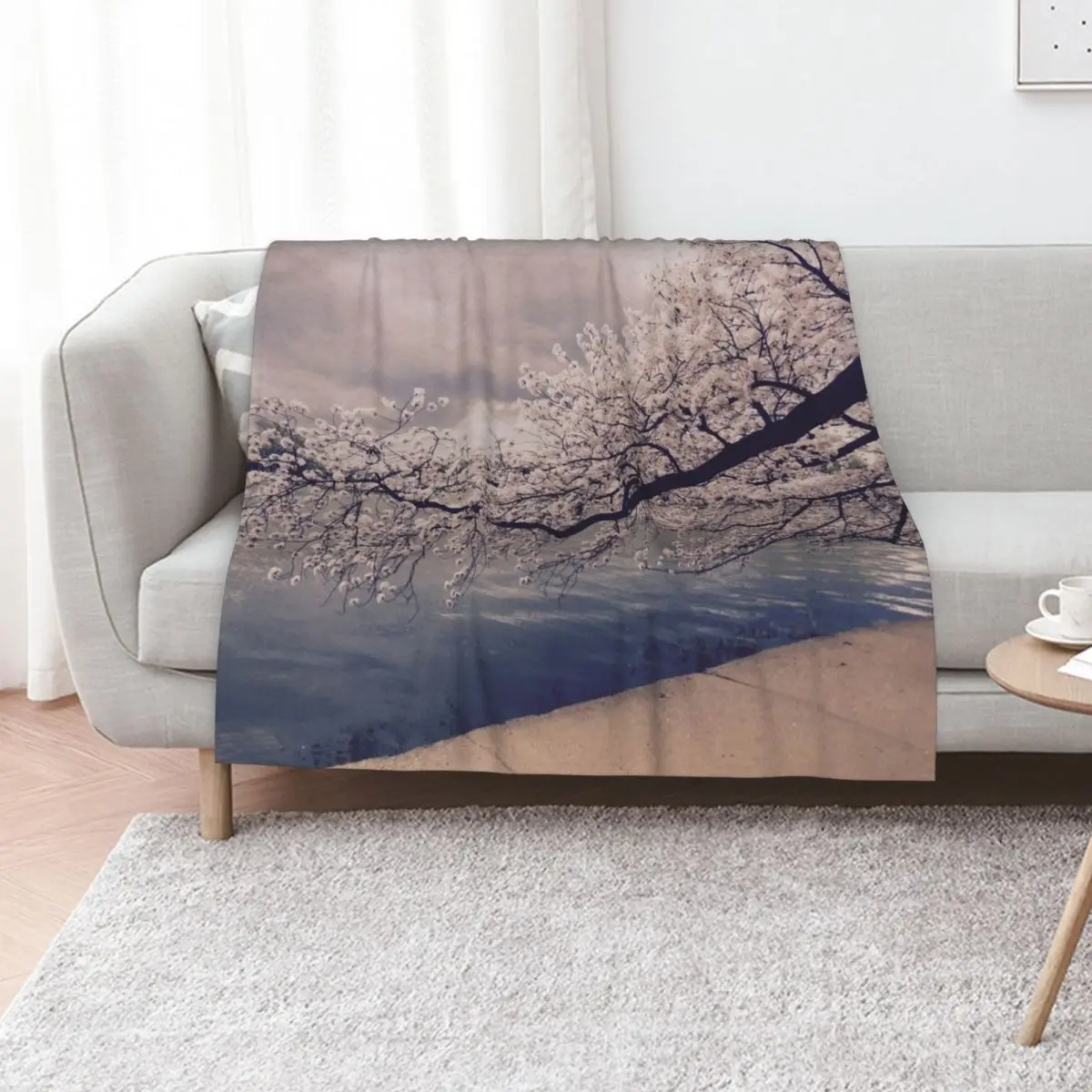 

Cherry Blossom Branch Throw Blanket bed plaid for sofa Weighted Sofas Blankets