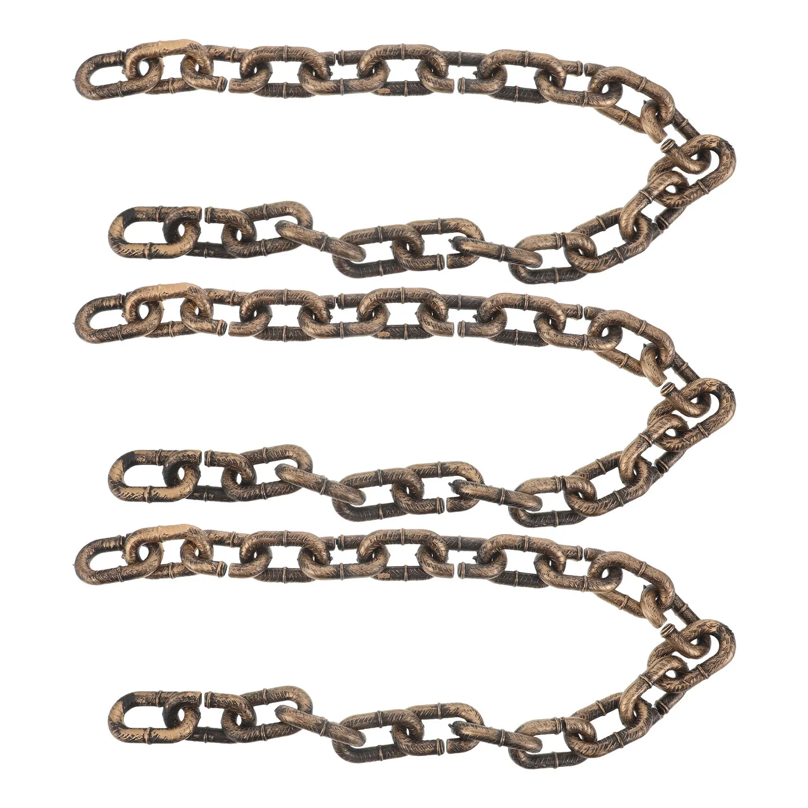 

3Pcs Halloween Realistic Plastic Chains Props Haunted House Party Cosplay Stage Performance Accessories Plastic Barrier Chain