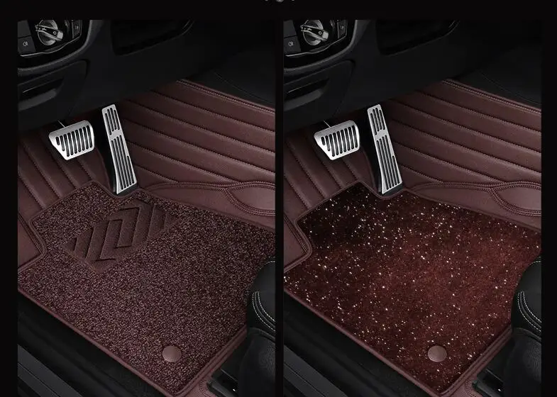 

5D Custom Car Floor Mats For Audi A8 2002-2017 year Auto Carpets Double Layer Foot Coche Liners Blanket