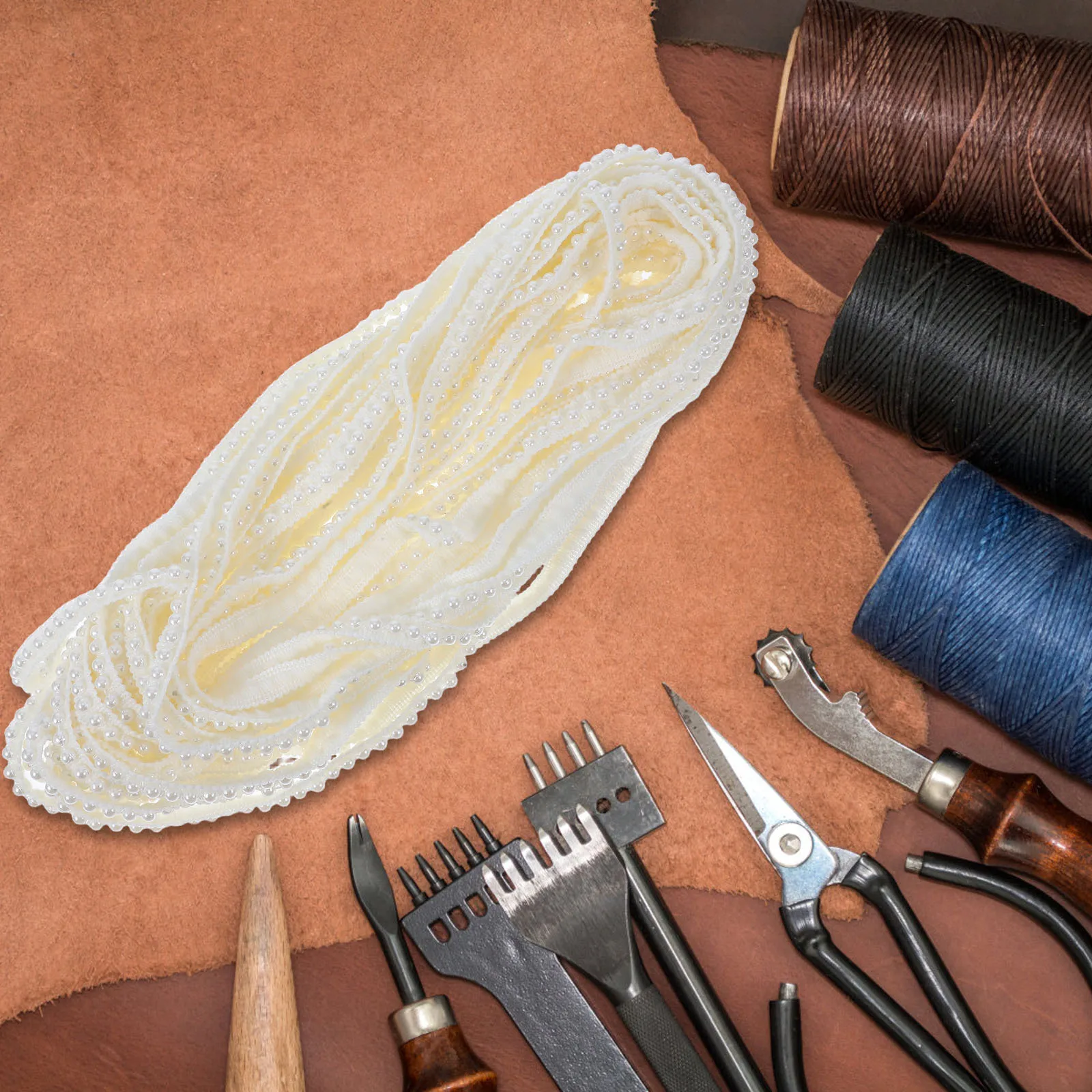 اليدوية مطرز الدانتيل تقليم فو اللؤلؤ الزينة لديكور الزفاف المنزل الإكسسوارات تصميم شرابة أنيقة