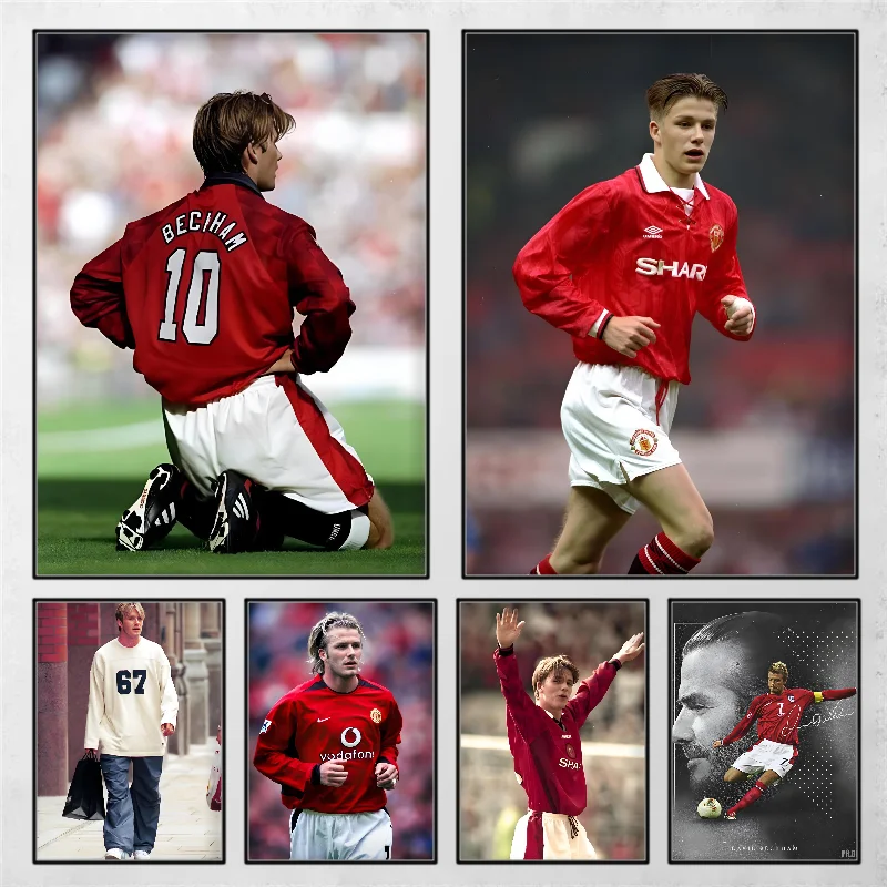 1pc Hot And Famous Great Football Stars David Beckham Poster HD Posters Home Room Bar Cafe Decor Art Wall Painting Picture