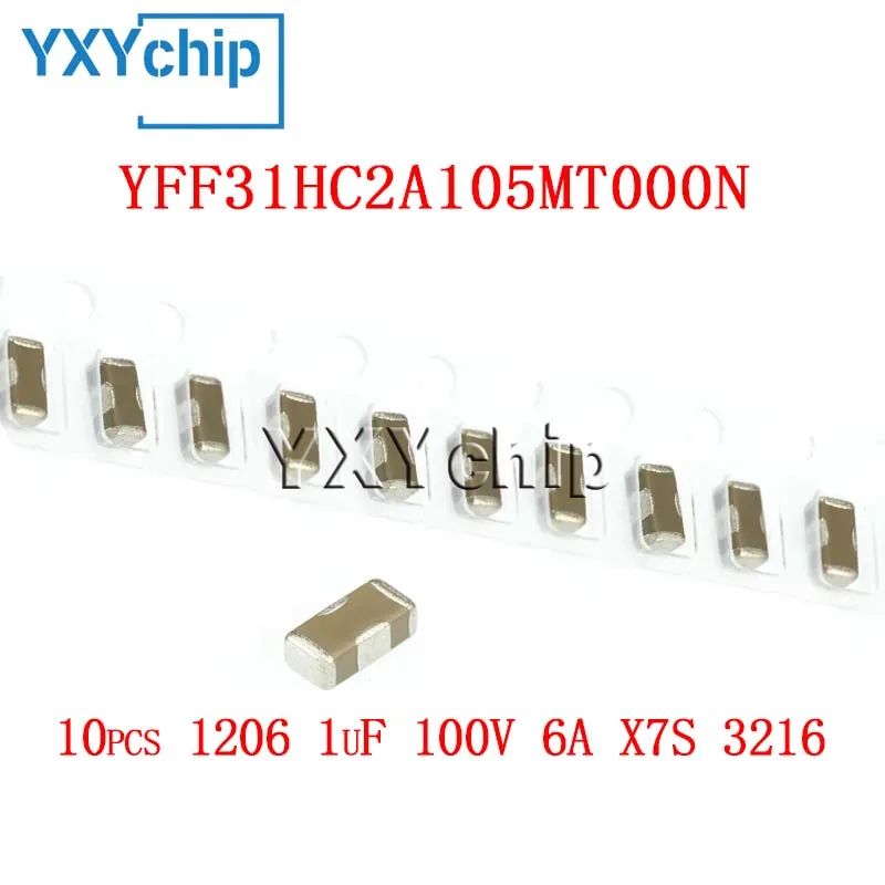 

10 шт. 1206 1uf 100v 6a X7s 3216 чип Трехконтактный фильтр конденсатор Yff31hc2a105mt000n Emi статический шумоподавляющий фильтр новый оригинал