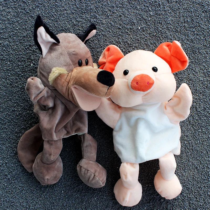 Cartoon Animal Series peluche interazione genitore-figlio ventriloquismo burattino a mano giocattolo bambino lenitivo Bedtime Storytelling puntelli