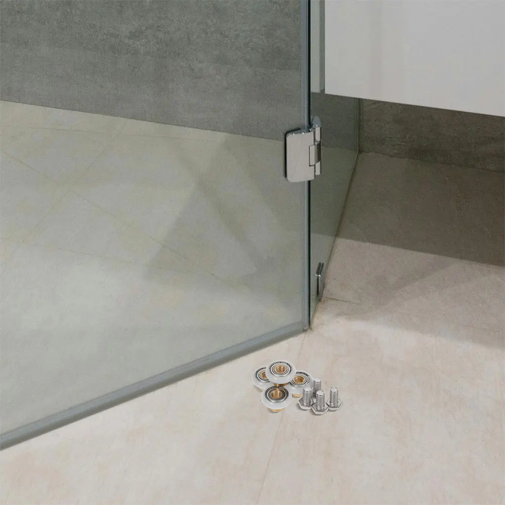 

Набор душевых роликов из 8 шт.: Комплект для замены раздвижных душевых дверей с прецизионными подшипниками, водонепроницаемое уплотнительное кольцо для стекла ванной комнаты