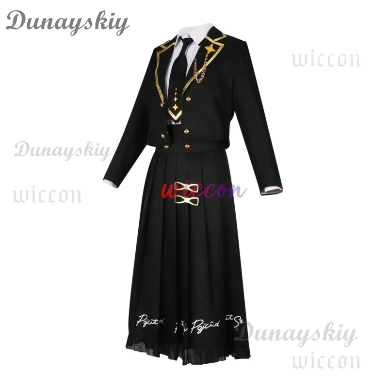 New Shinonome Ena Cosplay Anime Project PJSK Sekai March Enanan Costume Black Uniform Suit Skirt Party Play Outfit for Woman