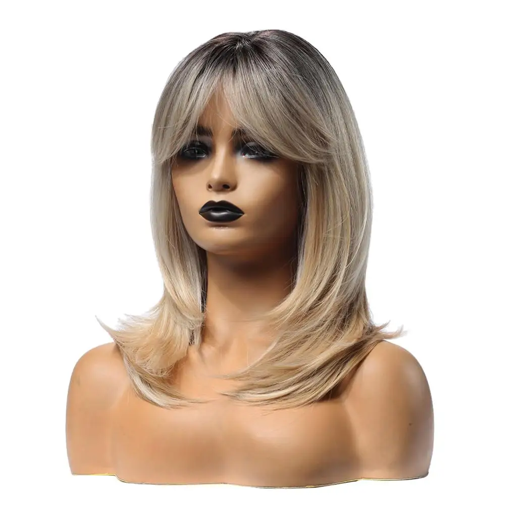 

20 Inch Fashion Women Medium Straight Wigs W / for Cosplay Costume