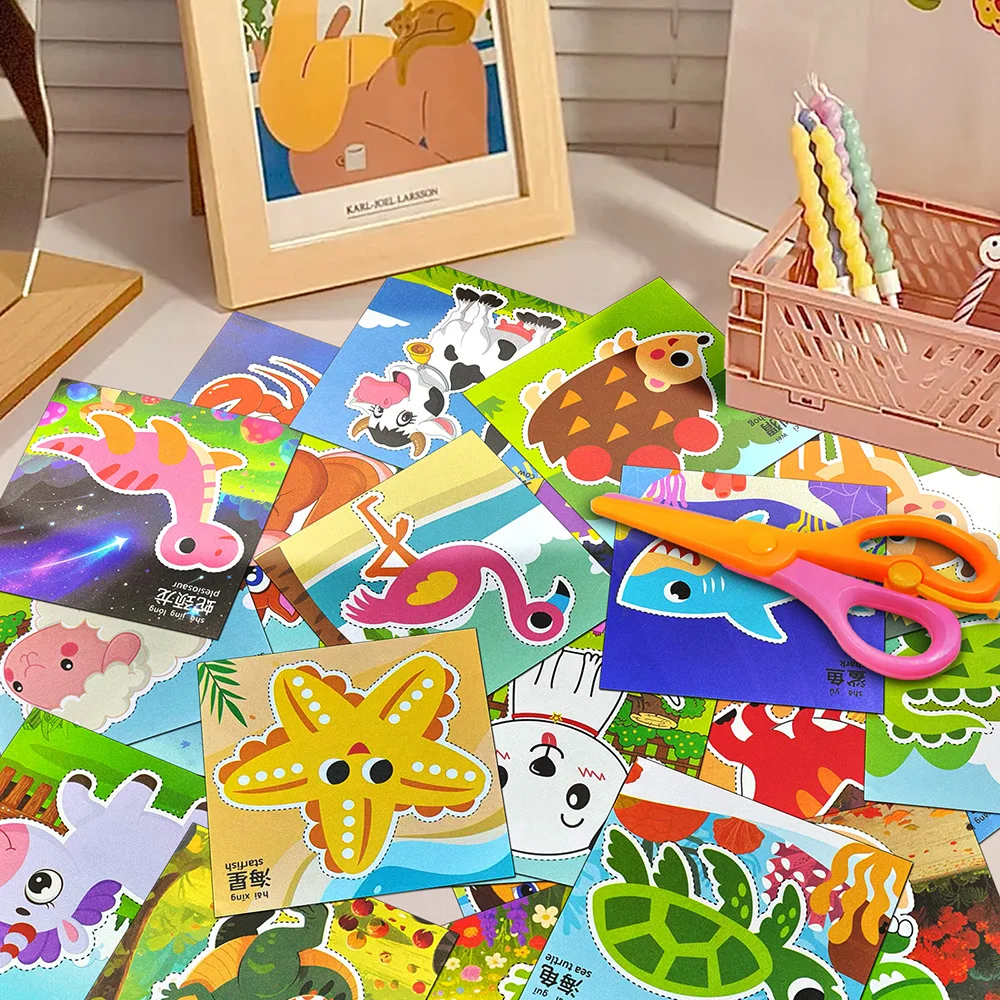 Peuterschaar oefenset voor kinderen van 3-5 jaar, veiligheid tweekleurige voorschoolse trainingsschaar voor peuter, kinderen, kinderen papier snijden