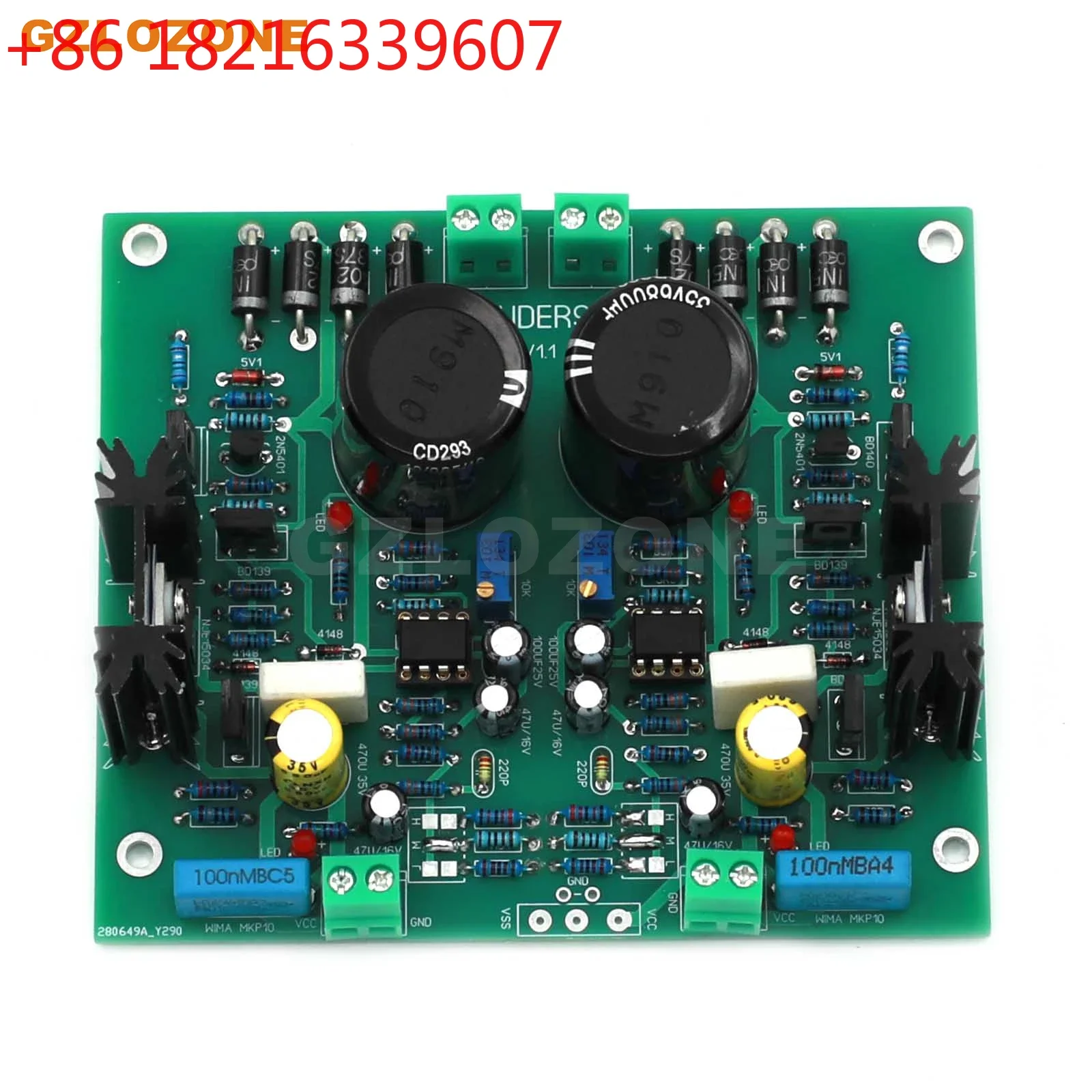 Base on STUDER 900 Circuit 2 Way Power Supply DIY Kit/Finished Board For Preamplifier/DAC DC 5-24V