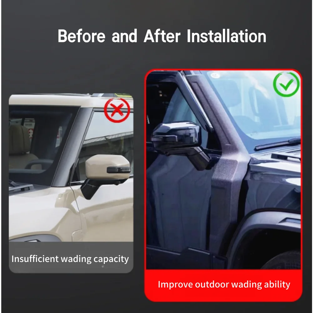 For Jetour T2 Traveller 4X4 High Quality ABS Material Off-Road Engine Air Intake Snorkel Kit With Easy Installation For Car