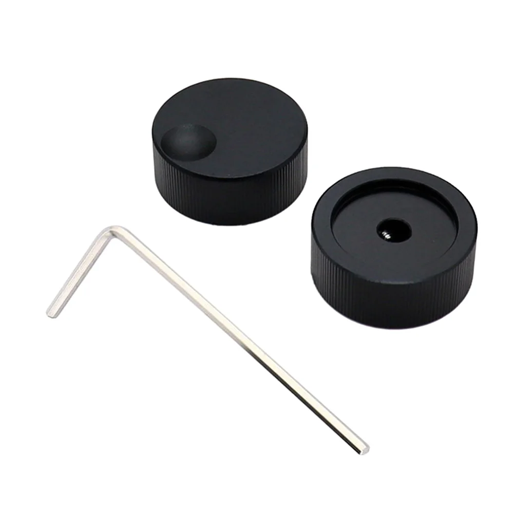 Perilla de aluminio sólido mate negro, perilla de Control de volumen de 32x13mm para potenciómetro de 6mm, perilla resistente al desgaste, piezas de equipos eléctricos