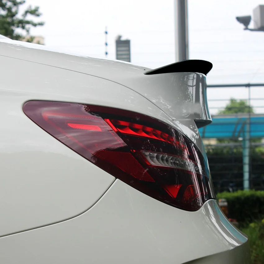 لمرسيدس بنز CLA W117 C117 ألياف الكربون لمعان أسود خلفي سبويلر الجذع الجناح 2013-2019