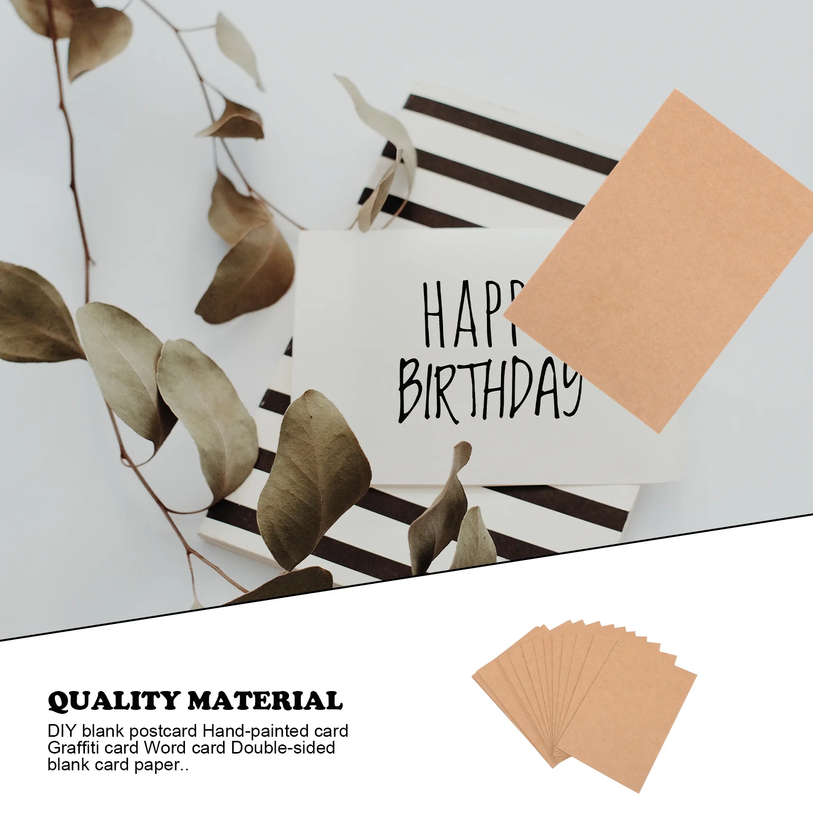 100pcs Double-Side Postcards Double-Side Graffiti Cards Diy Graffiti Blank Cards For Student Writing Notes Marker Storage Gift