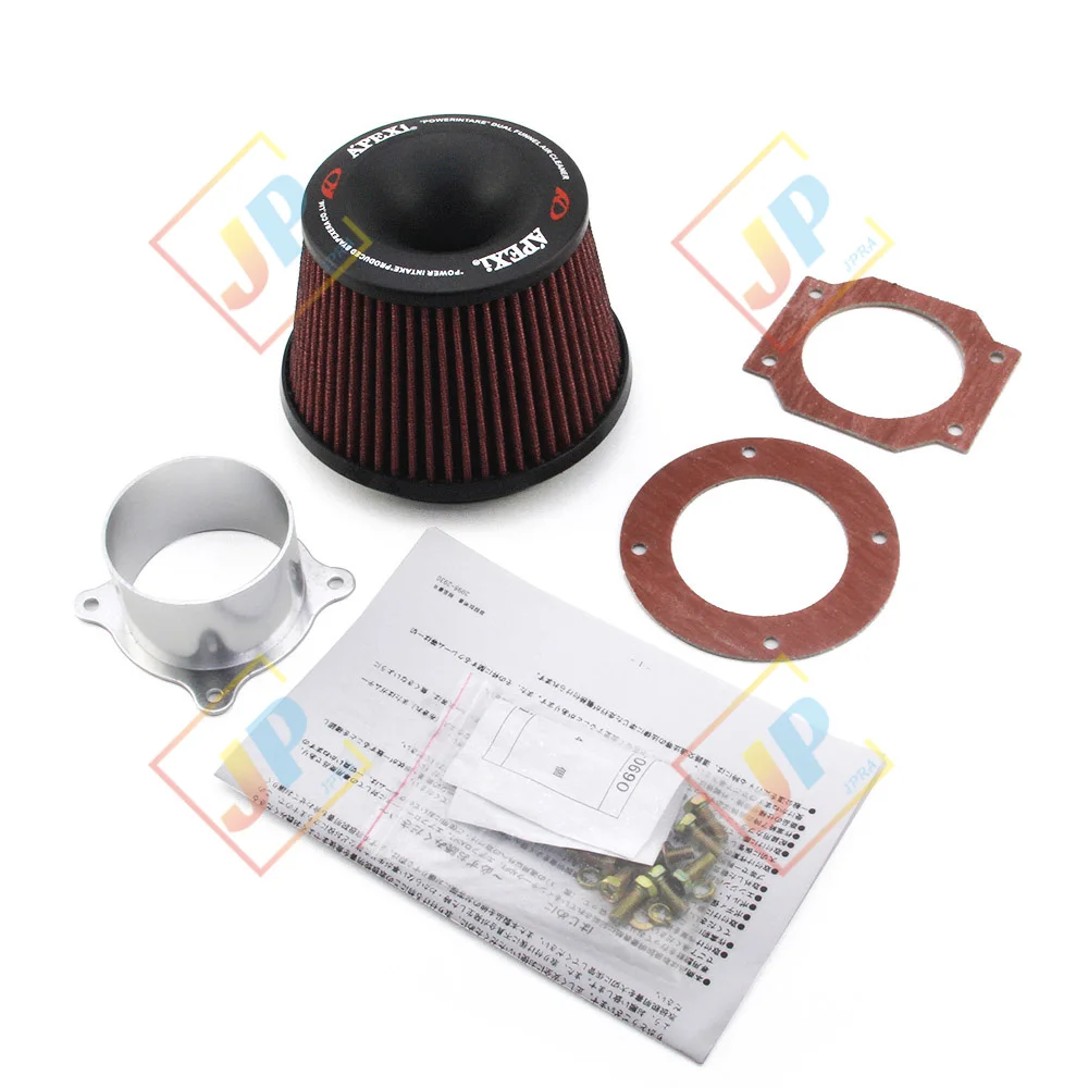 76MM 3 Inch High Flow Air Intake Filter Car Air Filter Sports Power Mesh Cone Universal Detachable with aluminum ring